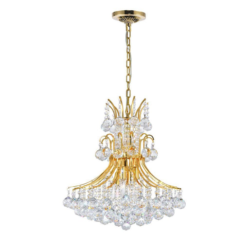 Princess 8 Light Down Chandelier With Gold Finish | 8012P20G