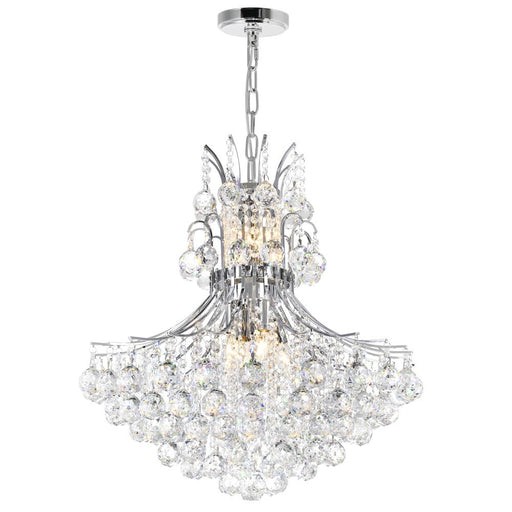 Princess 10 Light Down Chandelier With Chrome Finish | 8012P24C