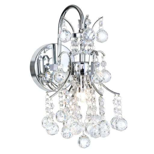 CWI Lighting Princess 1 Light Wall Sconce With Chrome Finish