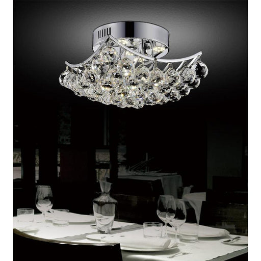 CWI Lighting Queen 6 Light Flush Mount With Chrome Finish