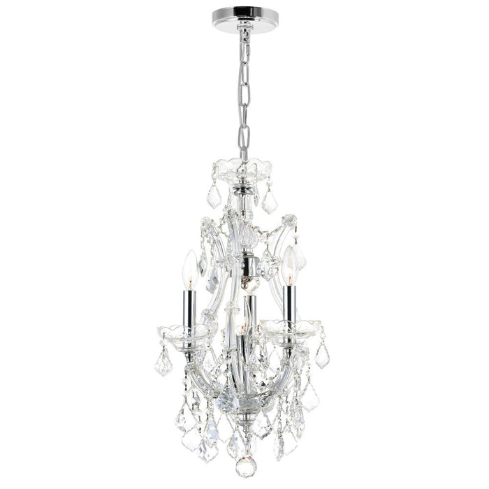 Maria Theresa 4 Light Up Mini Chandelier With Chrome Finish | 8311P12C-3