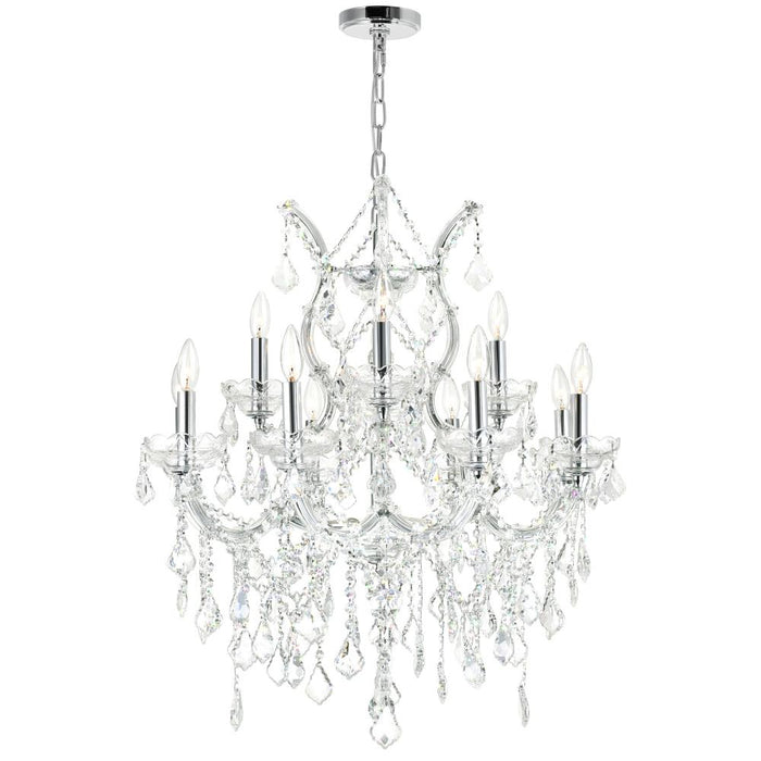 Maria Theresa 13 Light Up Chandelier With Chrome Finish | 8311P30C-13 (Clear)