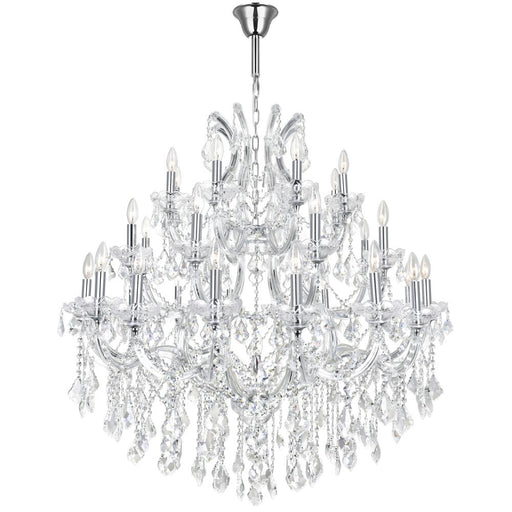 Maria Theresa 33 Light Up Chandelier With Chrome Finish | 8318P42C-33 (Clear)