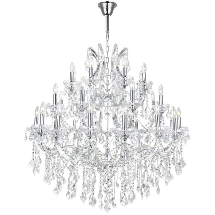 Maria Theresa 33 Light Up Chandelier With Chrome Finish | 8318P42C-33 (Clear)