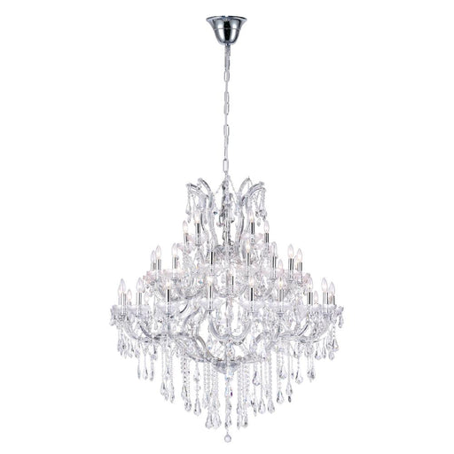 Maria Theresa 41 Light Up Chandelier With Chrome Finish | 8318P50C-41 (Clear)-B