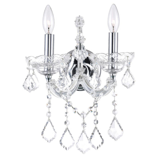 Maria Theresa 2 Light Wall Sconce With Chrome Finish | 8318W12C-2 (Clear)