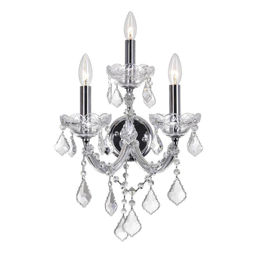 CWI Lighting Maria Theresa 3 Light Wall Sconce With Chrome Finish