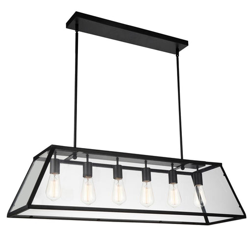 CWI Lighting Alyson 6 Light Down Chandelier With Black Finish