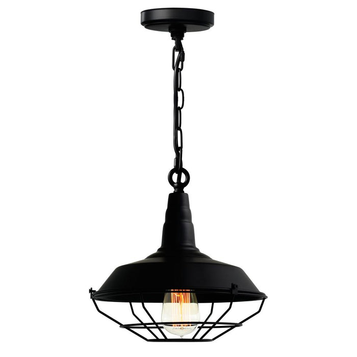 Morgan 1 Light Down Mini Pendant With Black Finish | 9611P14-1-101