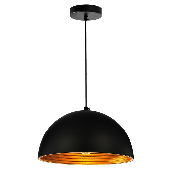 Modest 1 Light Down Mini Pendant With Black Finish | 9629P12-1-101