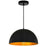 Modest 1 Light Down Pendant With Black Finish | 9629P16-1-101