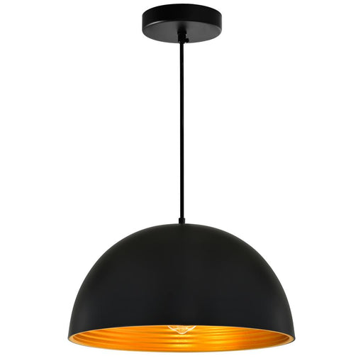 Modest 1 Light Down Pendant With Black Finish | 9629P16-1-101