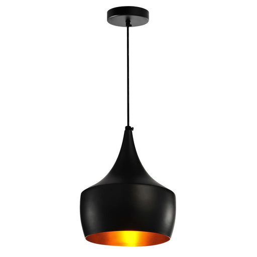 Dynamic 1 Light Down Mini Pendant With Black Finish | 9631P10-1-101
