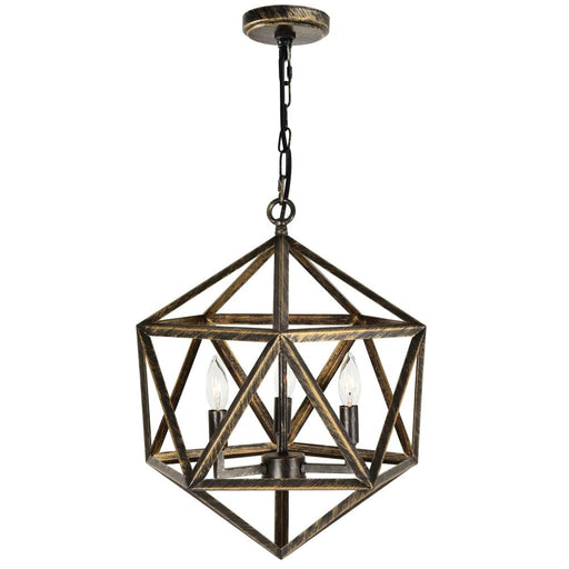 CWI Lighting Amazon 3 Light Up Pendant With Antique forged copper Finish
