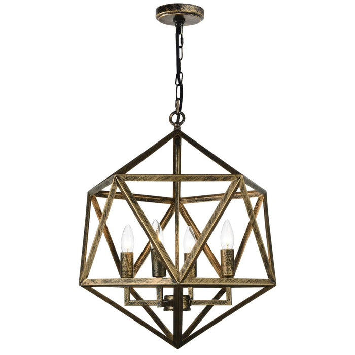 CWI Lighting Amazon 4 Light Up Pendant With Antique forged copper Finish