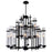 Sierra 12 Light Up Chandelier With Black Finish | 9827P38-12-101