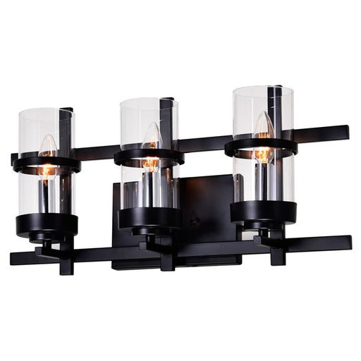 Sierra 3 Light Wall Sconce With Black Finish | 9827W21-3-101
