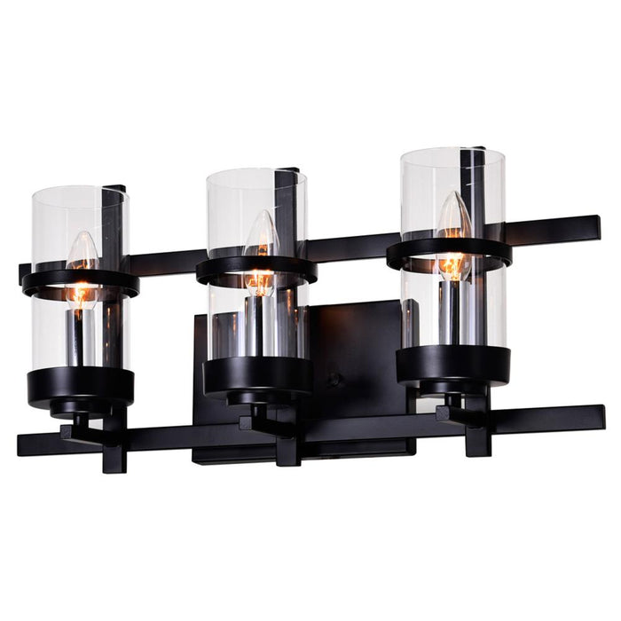 Sierra 3 Light Wall Sconce With Black Finish | 9827W21-3-101