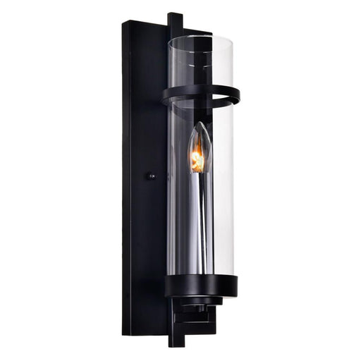 Sierra 1 Light Wall Sconce With Black Finish | 9827W5-1-101