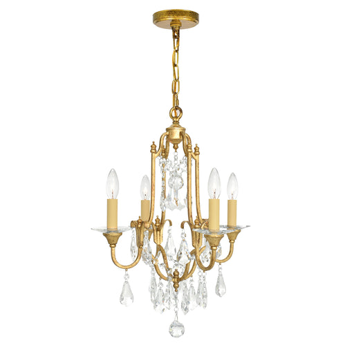 Electra 4 Light Up Chandelier With Oxidized Bronze Finish | 9836P17-4-125