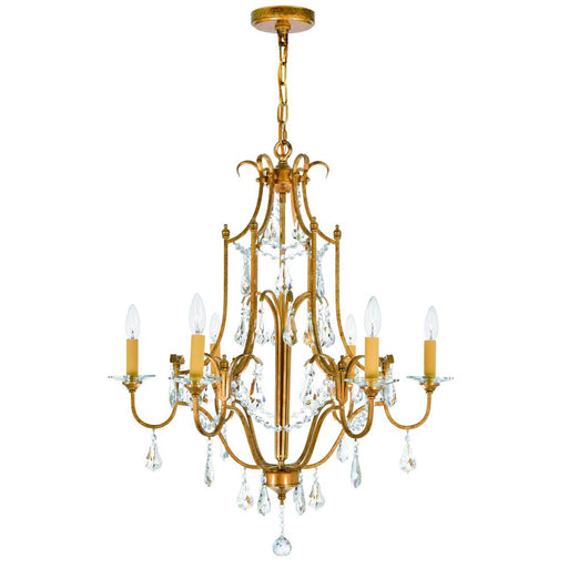 CWI Lighting Electra 6 Light Up Chandelier With Oxidized Bronze Finish