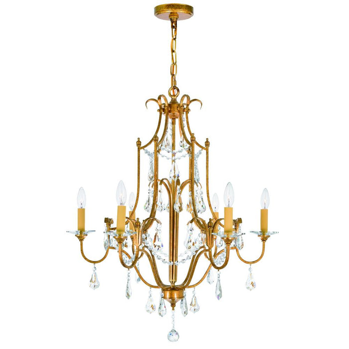 Electra 6 Light Up Chandelier With Oxidized Bronze Finish | 9836P28-6-125