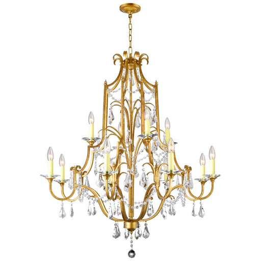 Electra 12 Light Up Chandelier With Oxidized Bronze Finish | 9836P37-12-125