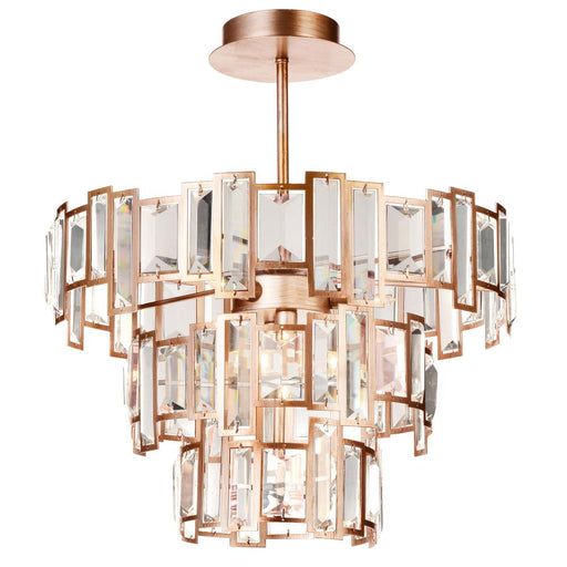 CWI Lighting Quida 5 Light Down Chandelier With Champagne Finish