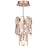 CWI Lighting Quida 3 Light Down Chandelier With Champagne Finish