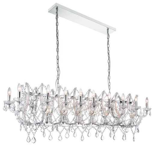 CWI Lighting Aleka 24 Light Candle Chandelier With Chrome Finish