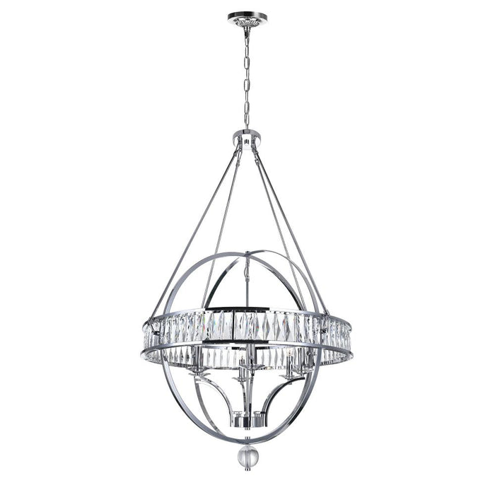Arkansas 6 Light Chandelier With Chrome Finish | 9957P30-6-601