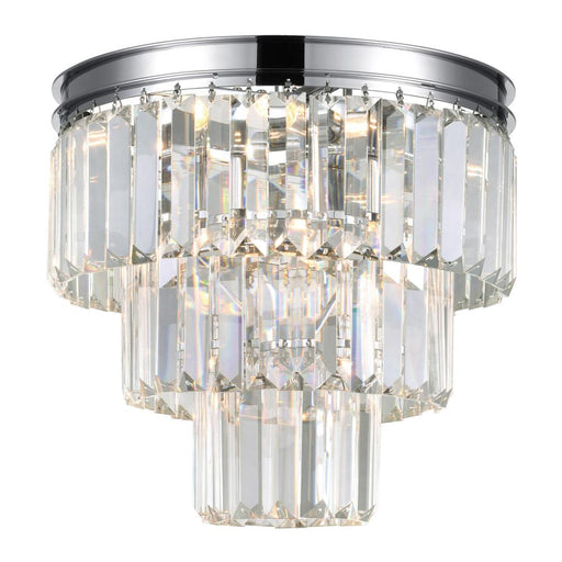 CWI Lighting Weiss 8 Light Flush Mount With Chrome Finish