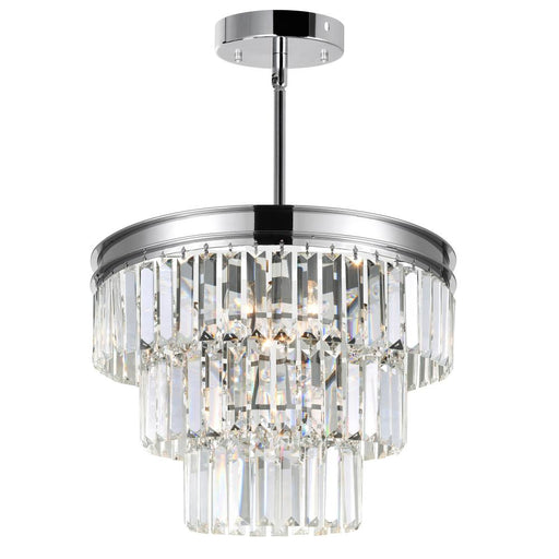 Weiss 5 Light Down Chandelier With Chrome Finish | 9969P18-5-601