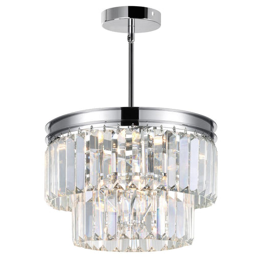 CWI Lighting Weiss 5 Light Down Mini Chandelier With Chrome Finish