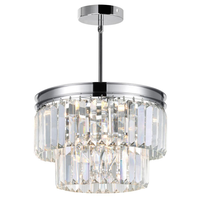 Weiss 5 Light Down Mini Chandelier With Chrome Finish | 9969P8-5-601
