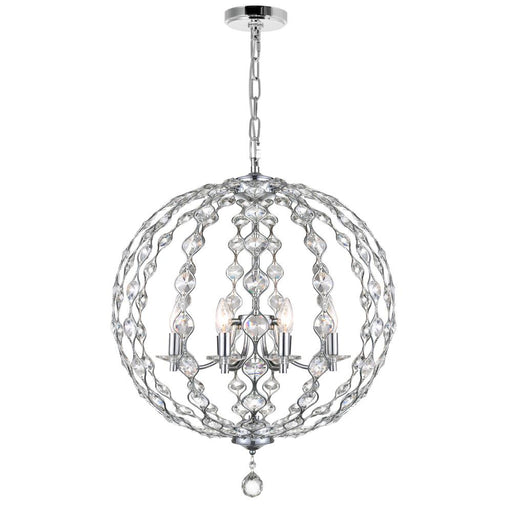 CWI Lighting Esia 8 Light Chandelier With Chrome Finish