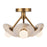 Dahlia 13-in Vintage Brass/alabaster Led Semi Flush Mount | SF346313VBAR