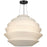 9 Light Incandescent Matte Black Pendant With White Boucle Fabric Shade | DAL-3224P-MB