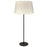 9 Light Incandescent Matte Black Floor Lamp With White Boucle Fabric Shade | DAL-611F-MB