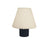 1 Light Incandescent Matte Black Table Lamp With White Boucle Fabric Shade | DAL-91T-MB