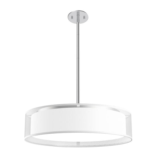 Dalton 20-in White Organza Led Pendant | PD7920-WOR-5CCT