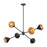 Daphne 38-in Matte Black/brown Cotton Rope 6 Lights Chandelier | CH633638MBBR