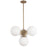  4 Light  Halogen Pendant, Agb W/ Wh Opal Glass | DAY-214P-AGB