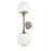  2 Light  Wall Sconce, Pc W/ Wh Opal Glass | DAY-232W-PC