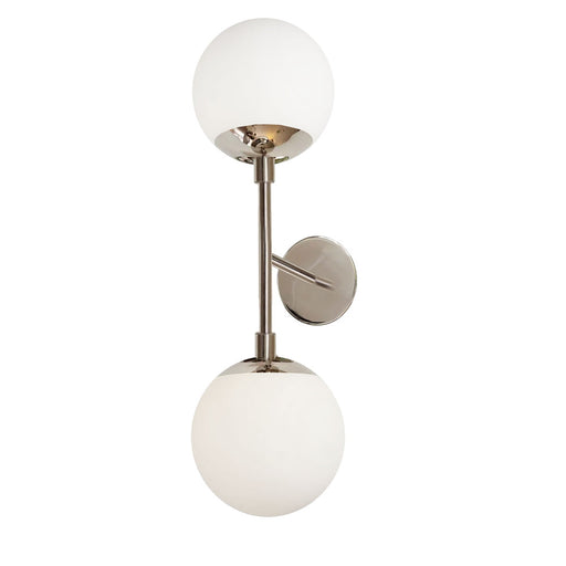 2 Light  Wall Sconce, Pc W/ Wh Opal Glass | DAY-232W-PC