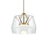 Deco 12-in Clear/brushed Gold Led Pendant | PD61412-CL/BG