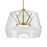 Deco 18-in Clear/brushed Gold Led Pendant | PD61418-CL/BG