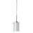 Dainolite Single Pendant Satin Chrome Clear/White Glass