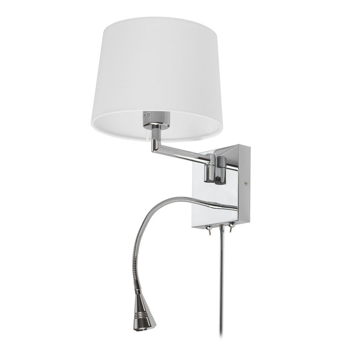 Wall Sconce W/reading Lamp, Pc Finish | DLED426A