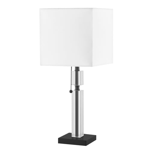 Dainolite 1 Light Incandescent Table Lamp, MB w/ WH Shade